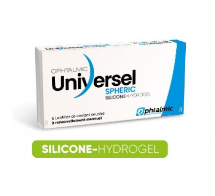 Lentilles OPHTALMIC Ophtalmic Universel SILICONE Hydrogel Spheric 6L