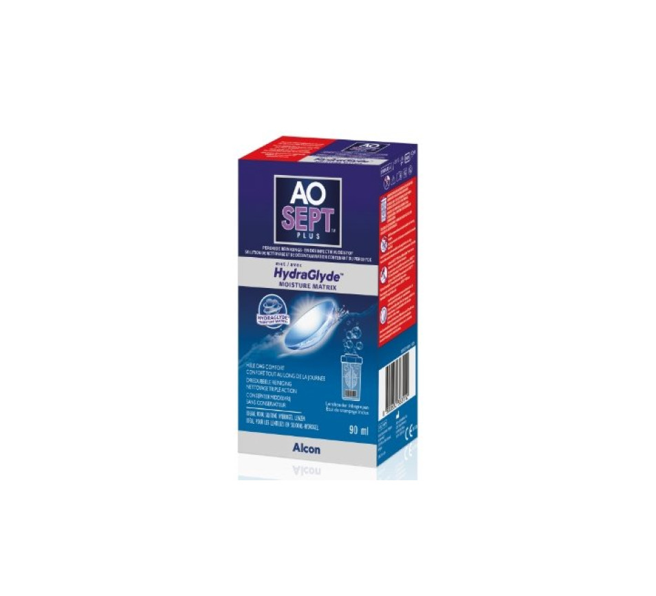 Produit pour lentilles ALCON - CIBA VISION Aosept Plus Hydraglyde 90ML