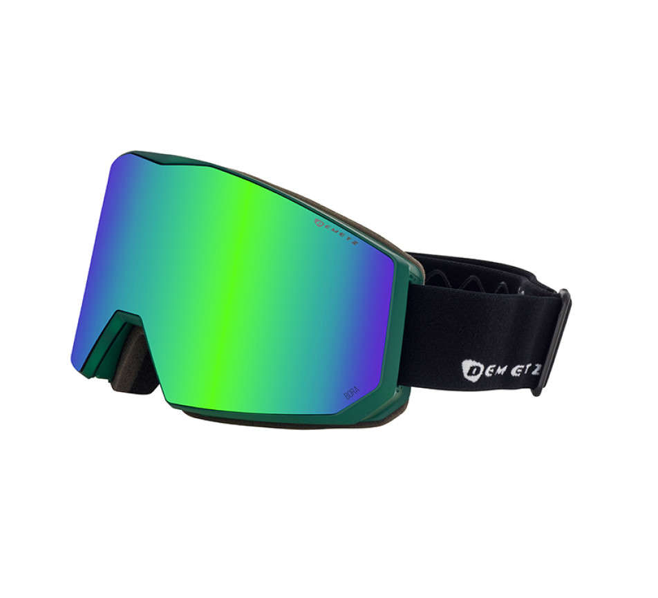 Ski mask DEMETZ BORDERED Green Mat V.Violet Cat.3