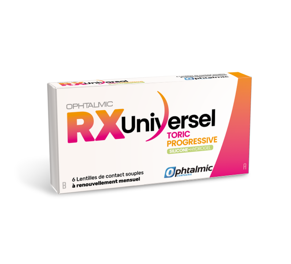 Lentilles OPHTALMIC Ophtalmic RX Universel SILICONE Hydrogel Toric Prog 6L