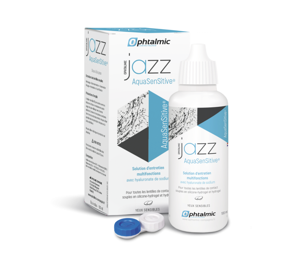 Produit pour lentilles OPHTALMIC JAZZ AQUASENSITIVE 100ML