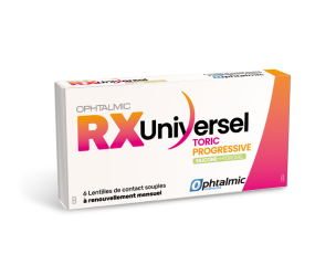 Ophtalmic RX Universel SILICONE Hydrogel Toric Prog 6L