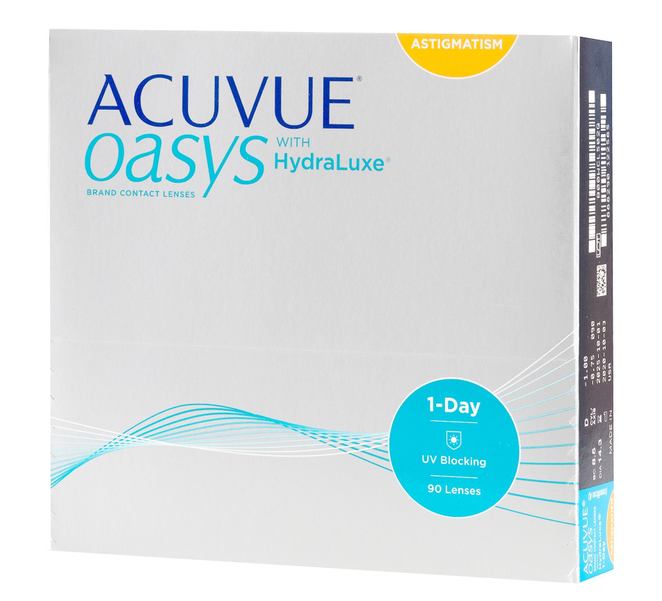 Contactlenzen JOHNSON VISION CARE 1 dag Acuvue Oasys met Hydraluxe Astigmatisme 90L