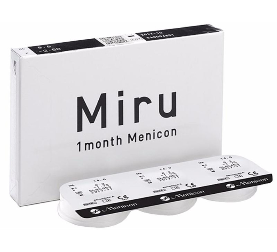 Contactlenzen MENICON Miru 1 Maand 6L