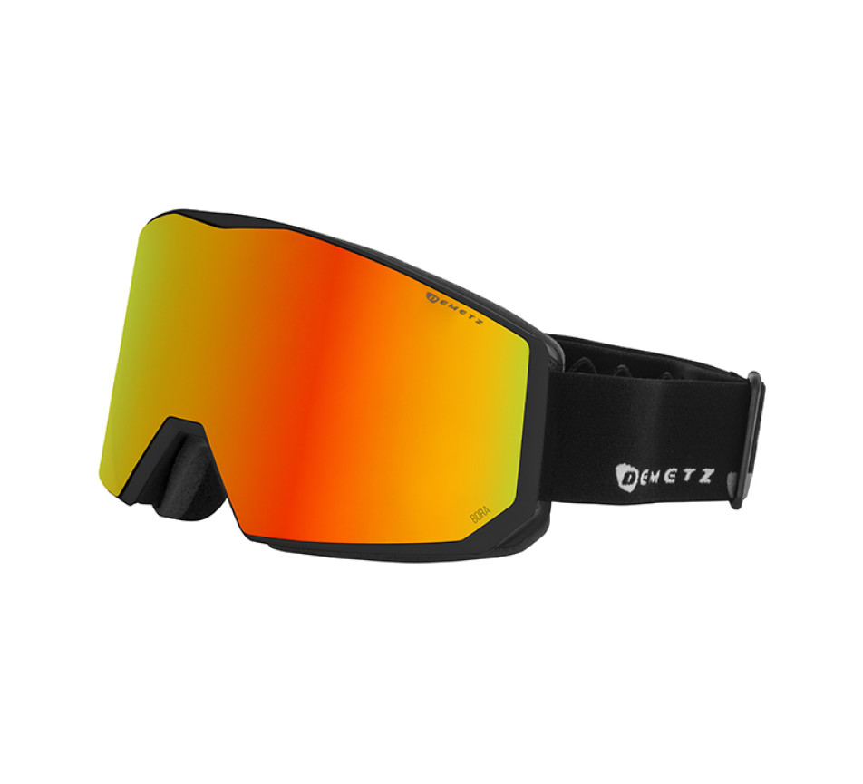 Skibrille DEMETZ BORDERED Noir Mat Brun Cat.3