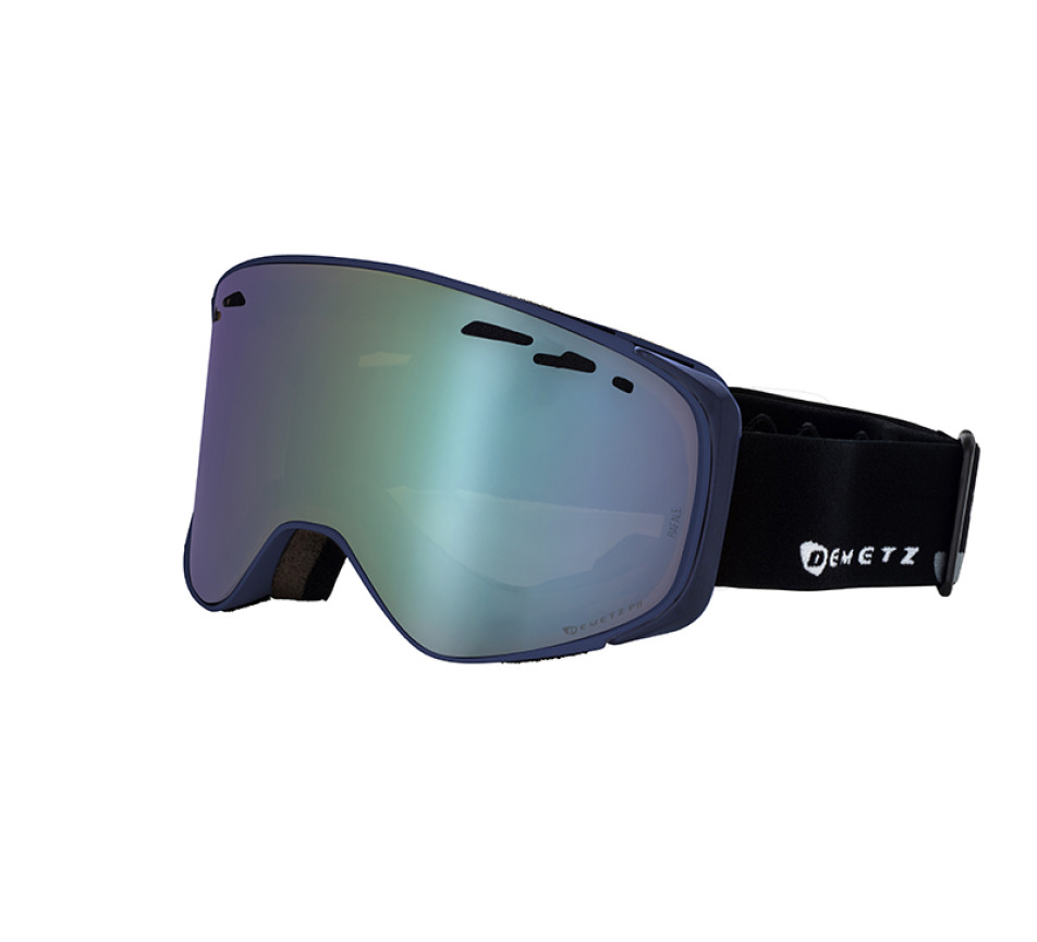 Skibrille DEMETZ CAMBER Bleu Mat Photo Cat.1 à 3