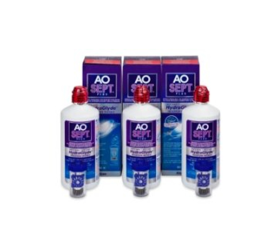 Produkt für Kontaktlinsen ALCON - CIBA VISION Aosept Plus Hydraglyde 3 x 360 ml