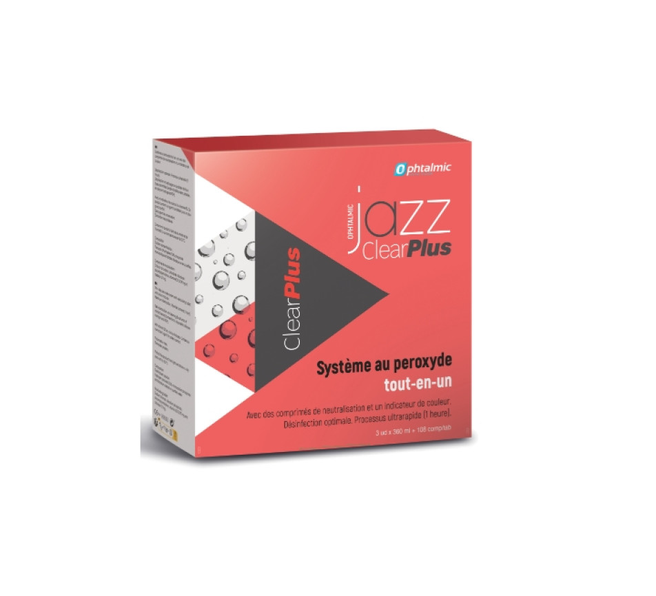 Produkt für Kontaktlinsen OPHTALMIC Pack Jazz ClearPlus 3x360ML + 108 comprimés