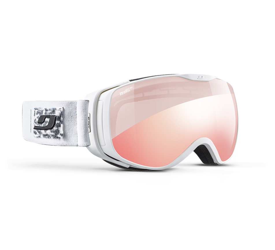 Skibrille JULBO LUNA Blanc / Panthère - Zebra Light Red