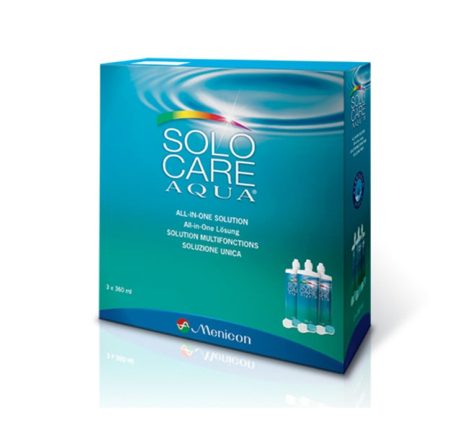 Produkt für Kontaktlinsen MENICON SOLOCARE AQUA 3X360ML