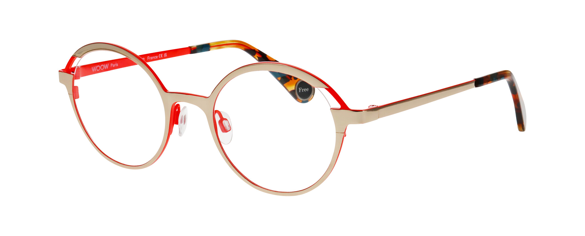 Lunettes De Vue Modernes Ovales Modern Lady - Monture Multicolore Titane/plastique - Dimensions 50-17-130 - Neuf Avec étiquettes