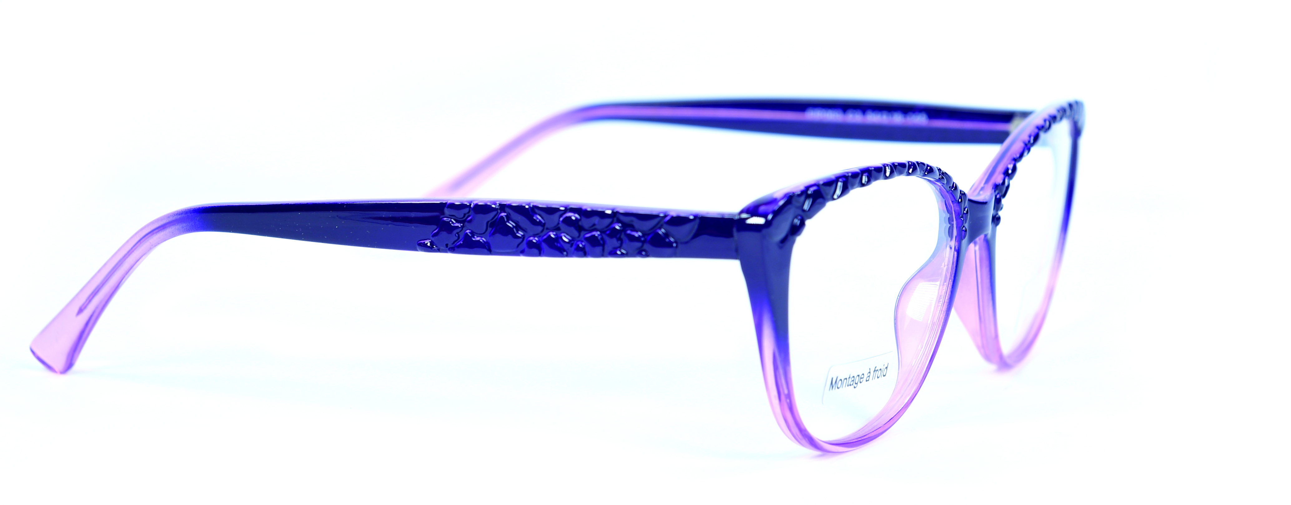 Lunettes Loupe De Lecture Presbyte – Monture Violet/noir Avec Cordon