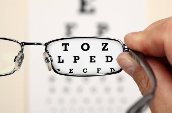Examen de la vue chez un opticien