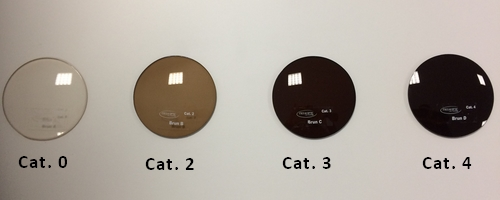 Les différentes teintes de verres